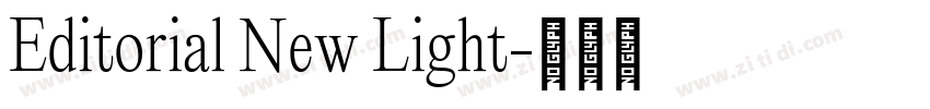 Editorial New Light字体转换